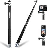 REYGEAK 3m/300cm Langer Selfie-Stick aus Kohlefaser für Insta360 X4/X3,Kohlefaser-Material Ausziehbares Polar Einbeinstativ für GoPro Hero 11/10/9,DJI Action 4/3 und andere Action-Kameras (3M/300cm)