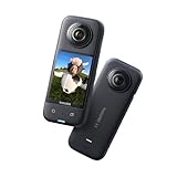 Insta360 X3 - Wasserdichte 360°-Actionkamera mit 1/2"-Sensor, 5,7K 360°, 72MP 360°-Fotos, Stabilisierung, 2,29"-Touchscreen, Vibrationsfeedback, KI-Bearbeitung, Live-Streaming, Sprachsteuerung