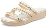 Crocs Damen Boca Verzierte Riemchenkeile | Sandalen, Vanille, 40 EU