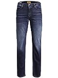 JACK & JONES Jeans Regular Fit Denim Stone Washed Mid Waist mit Heller Naht JJICLARK JJORIGINAL, Farben:Blau,Größe Jeans:W38 L32,Z - Länge L30/32/34/36/38:L32