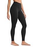 CRZ YOGA Butterluxe Damen High Waist Sport Leggings Blickdicht Yoga Leggins Sporthose Workout Gym Yogahose - 71cm Schwarz 34