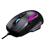 Roccat Kone AIMO Gaming Maus (hohe Präzision, Optischer Owl-Eye Sensor (100 bis 16.000 Dpi), RGB AIMO LED Beleuchtung, 23 programmierbare Tasten, Designt in Deutschland, USB), schwarz(remastered)