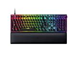 Razer Huntsman V2 (Red Switch) - Praktisch latenzfreie Optische Gaming-Tastatur (Lineare Optische Switches, Doubleshot PBT-Tastenkappen, Handballenauflage) QWERTZ DE-Layout | Schwarz