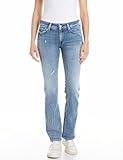 Replay Damen New Luz Bootcut Jeans, 009 Medium Blue, 28W / 30L EU