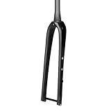 EVOSID Gravel Fork Vollkarbonfaser Rennradgabel 28,6 mm Scheibenbremse Fahrradgabel 700 x 45C Steckachse 12 x 100 mm V-Bremse harte Gabel, Mattes Ud-Logo, 73*8cm