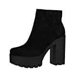 Elara Damen Stiefeletten Chelsea Boots Chunkyrayan HQ115 Black-39