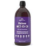 Reines MCT Öl C8 | Produziert 4X Ketone im Vergleich als Andere MCT-Öle | Höchste Reinheit von über 99% | 100% aus Kokosnuss | Unterstützt Keto & Fasten | Vegan | 1000 ml | Ketosource®