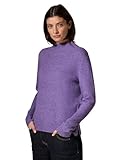 CECIL Damen B302808 EOS_High Collar Rib Mix Pullover, Gentle Lilac Melange, M EU