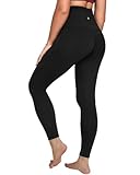 QUEENIEKE Hohe Taillen Sportleggings für Damen, Blickdicht Bauchweg Yoga Leggings für Laufen Fitness Schwarz L