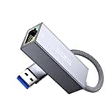 USB 2,5Gb Ethernet Adapter, USB 3.0 auf RJ45 2.5GbE LAN Netzwerk Adapter, 2500/1000/100/10 Mbps Gigabit Ethernet Internet Adapter für MacOS, Windows, Linux, Steam Deck, PC, NAS, Laptop, Tablet, Server