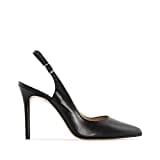 Andrés Machado - Business High Heels für Junge Frauen aus Glatt- oder Rauleder - Daniela - Elegante Damenschuhe mit Absatz Slingpumps High Heels für den Sommer - Schwarz, EU 43