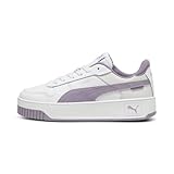 PUMA Carina Street Jr Sneaker, White Pale Plum Silver, 38 EU