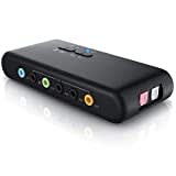 CSL - USB 7.1 Soundkarte extern 8-Kanal - Channel USB Soundbox - Dynamic 3D Surround Sound - für bis zu 8 Lautsprecher - gleichzeitige Aufnahme und Wiedergabe - analoge und Digitale Audiogeräte