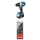 Makita DHP486RTJ Akku-Schlagbohrschrauber 18V / 5,0 Ah, 2 Akkus + Ladegerät im MAKPAC + Holzbohrer-Set 4-10mm