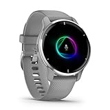 Garmin Venu 2 Plus – GPS-Fitness-Smartwatch mit Bluetooth Telefonie und Sprachassistenz. Ultrascharfes 1,3“ AMOLED-Touchdisplay, Fitnessfunktionen, Garmin Music und Garmin Pay