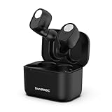 SoundMAGIC T60BT True Wireless Ohrhörer in Ear Bluetooth Kopfhörer mit Mikrofon HiFi Stereo Sport Ohrhörer Wasserdicht Schwarz