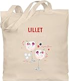 Shirtracer Baumwolltasche - Karneval & Fasching - Taschen - Lillet Wildberry Rezept Lustiges Geschenk Lilletfan Wildberry Lillet Fanartikel - Unisize - Naturweiß - karnevalstasche fastnacht