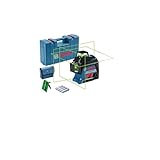 Bosch Professional Linienlaser GLL 3-80 G (grüner Laser, Innenbereich, max. Arbeitsbereich: 30 m, 4x AA Batterie, im Handwerkerkoffer)