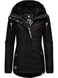 Ragwear Damen warme Winterjacke kurz mit Kapuze Monade Black22 Gr. XXL