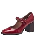 Tamaris Damen Pumps Blockabsatz Vegan; RED PATENT, EU 38