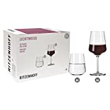 RITZENHOFF 6111002 Rotwein- und Wasserglas Set 500 ml Serie Lichtweiss Julie Nr. 2, 12 Stück - Made in Germany