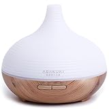 ASAKUKI 300ml Aroma Diffuser für Duftöle, Premium Ultraschall Luftbefeuchter Aromatherapie Öle Diffusor mit 7-farbigem LED-Licht, BPA-Free Schlafzimmer, Büro, Spa