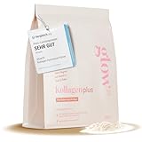 Glow25® Collagen Plus [450g] - mit Vitamin C, Zink und Biotin - Premium Kollagen Hydrolysat - Peptide Typ 1 und 3 - Perfekte Löslichkeit