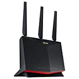 ASUS RT-AX86U Pro AX5700 AiMesh Dual Band WiFi 6 Gaming kombinierbarer Router (Tethering als 4G und 5G Router-Ersatz, PS5-kompatibel, Mobile Game Mode, AiProtection Pro, 2.5G Port, Gaming Port)