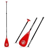 Goosehill SUP Paddel, Verstellbares 3-teiliges Carbon Fiber Paddel für Stand Up Paddling, Leichtes Tragbar Paddle zum Surfen, Rafting, Wassersport, 1 Packung