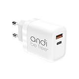 andi be free Turbo Charger 30W | USB-C und USB-A Power Adapter | Adapter für schnelles Laden | Charger für Apple und Samsung | USB Power Delivery