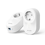 Tenda PH6 Powerline Adapter KIT, AV1000 Gigabit WLAN Steckdose Internet (2 Pack, 1000 MBit/s, Homeplug AV2, Energiesparmodus, Plug & Play, ideal für Kamera, IPTV, Xbox) weiß