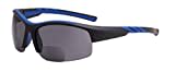 Eyekepper TR90 Unzerbrechlich Sport Bifokal Halbrand Sonnenbrille Baseball Laufen Angeln Fahren Golf Weicher Ball Wandern Schwarz-Blau Rahmen +1.5