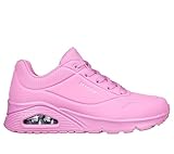 Skechers Damen UNO Stand on Air Sneaker, Rosa Durabuck Mesh, 39 EU