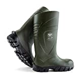 Steplite XCI S5 Robuste Sicherheitsstiefel für Herren und Damen, Sicherheitskappe und Sicherheitssohle, metallfrei, Arbeitsstiefel zum Angeln, leicht, rutschfest, Winterstiefel isolierend, grün, EU 43