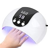 UV Lampe für Gelnägel, 54W UV Lampe Nägel mit 3 Timern und LCD Display Auto-Sensor USB-Ladung, Geeignet für Alle Gel, Tragbare für Heim und Nagelstudio