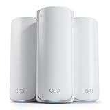 NETGEAR Orbi WiFi 7 Mesh-Netzwerksystem (770-Serie) WiFi 7 Router mit 2 Satelliten-Repeatern – Abdeckung von bis zu 540 m², 100 Geräten, bis zu 11 GBit/s (RBE773)