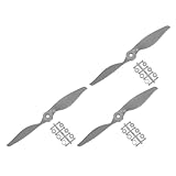 QUARKZMAN 3 Stück 12x6 Zoll Propeller RC Propeller 2-Flügelige Blätter Grau mit Adapterringen für RC Flugzeug Flugzeug Prop Ersatz