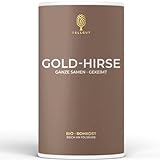 ZELLGUT© BIO GOLD-HIRSE - ganze Samen GEKEIMT 500g • BASISCH • 100% ROHKOST-QUALITÄT • GLUTENFREI • aus EU-Bio-Landwirtschaft • Reich an Silizium, Eisen & Folsäure für Haut, Haare, Nägel