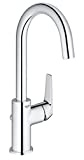 GROHE Start Flow - Einhand- Waschtischarmatur (wassersparend, langlebige Oberfläche, L- Size), chrom, 23811000, Silber