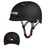 Erwachsene Fahrradhelm mit LED Licht CE-Zertifikate Radhelm Skaterhelm Herren und Damen E-Scooter Roller BMX Helm für Männer & Frauen Trekking City Rennradhelme Jugendhelme Skaterhelm,M