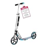 HUDORA BigWheel 205 Scooter - Stabiler Aluminium-Roller - Höhenjustierbarer & zusammenklappbarer Cityroller mit Ständer - Sportlicher Kinder- & Erwachsenenroller für bis zu 100kg