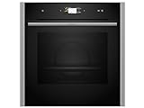 NEFF B64VS71N0 Einbau-Backofen N90, Integrierbarer Backofen 60 x 60cm, Slide&Hide, Full Touch TFT-Display, Favorit, Vario Steam, Soft Open & Close, Schwarz