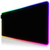 CSL - RGB Gaming Mauspad - Schreibtischunterlage - 900x400 mm Übergröße - XXL Mousepad - Multi Color - 11 Beleuchtungs-Modi - 7 LED Farben Plus 4 Effektmodi - abwaschbar - schwarz