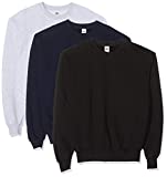 Fruit of the Loom Herren Classic Set In Sweat, 3 Pack Sweatshirt, Mehrfarbig (Black/Heather Grey/Deep Navy 26), X-Large (3er Pack)