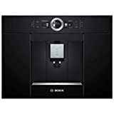 Bosch CTL636EB6 Serie 8 Smarter Einbau-Kaffee-Vollautomat, 45 x 56 cm Nische, 2,4L Wassertank, autoMilk Clean nach jedem Getränk, SilentCeram Drive leises Mahlwerk, MyCoffee Getränke speichern, Schwarz