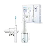 Philips Sonicare kabellose Power Flosser Munddusche und DiamondClean 9000 elektrische Zahnbürste – Saubere Zähne, sauberes Zahnfleisch und Plaque-Entfernung, weiß (Modell HX3866/41)