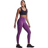 2XU Damen Aero Hi-Rise Comp Tights Kompressionshose, Acai/Wood Violet Reflective, L