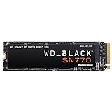 WD_BLACK SN770 NVMe SSD 250 GB (High-Performance NVMe SSD, Gaming SSD, PCIe Gen4, M.2 2280, Lesen 4.000 MB/s, Schreiben 2.000 MB/s) Schwarz