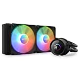 NZXT Kraken 240 RGB – 240 mm AIO CPU-Flüssigkeitskühler – anpassbares quadratisches LCD-Display für Bilder, Leistungsmetriken – Hochleistungs-Pumpe – 2 x F120 RGB-Kernlüfter – Schwarz