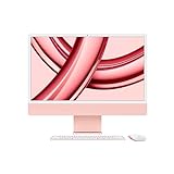 Apple 2023 iMac All-in-One Desktop-Computer mit M3 Chip: 8-Core CPU, 8-Core GPU, 24" 4.5K Retina Display, 8 GB gemeinsamer Arbeitsspeicher, 256 GB SSD Speicher, passendes Zubehör. Rosé